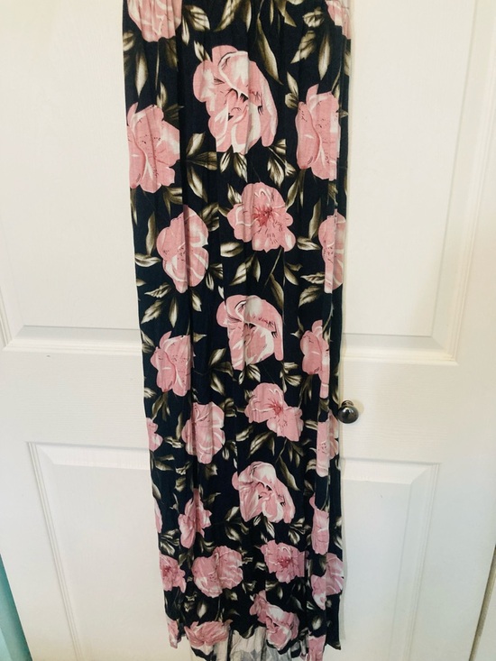 Black Floral Pink Maxi Dress Venus Large - Picture 4 of 7